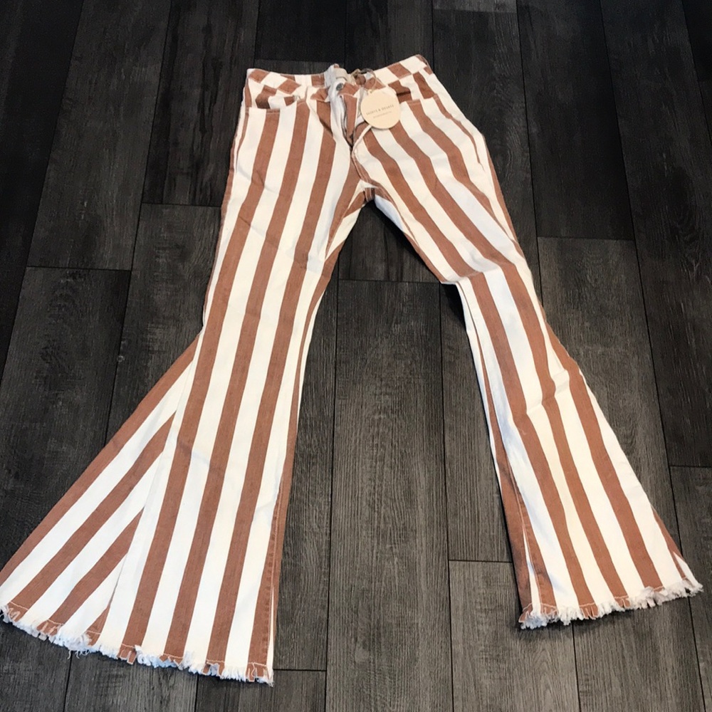 Brand new Saints & hearts rust colored bell bottoms .